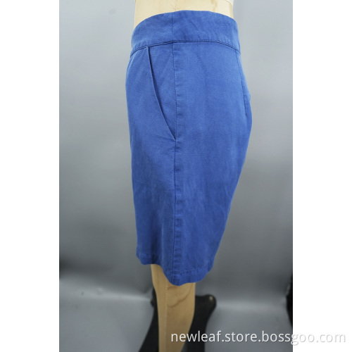 New Women Casual High Waist Solid Button Shorts